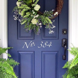 House Number Vinyl Decal/ House Door Decal/ Vinyl Decal for your Front Door/ Welcome Vinyl Lettering/ Entry Way Porch Decal/ FREE SHIPPING