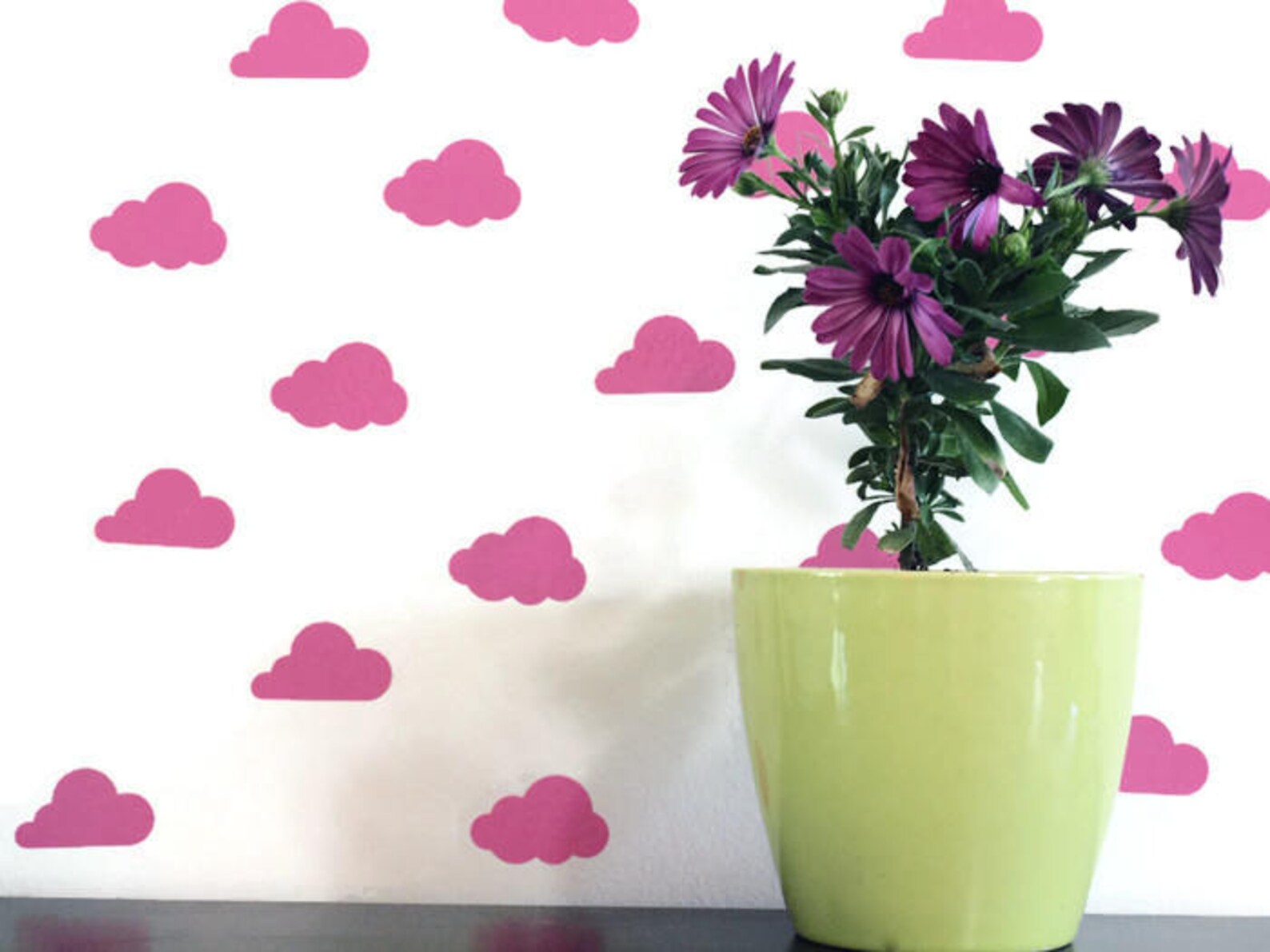 Cloud Wall Decals/ Fluffy Clouds Kids Wall Decals/ Vinyl Etsy