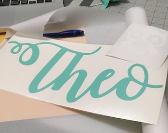 Vinylsticker aangepaste naam: verwijderbare muurdecoratie kinderkamer