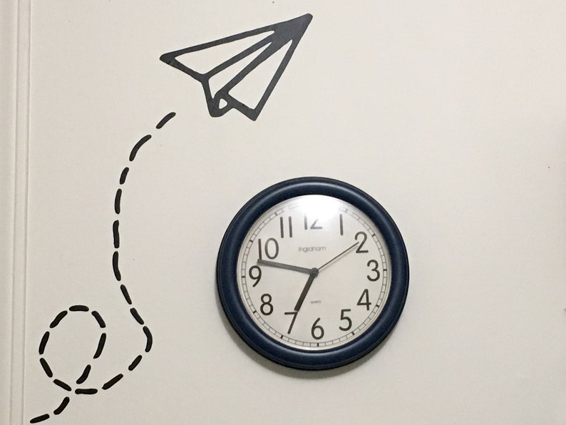 Paper Airplane Wall Sticker/ Paper Plane Wall Decal/ Office Etsy