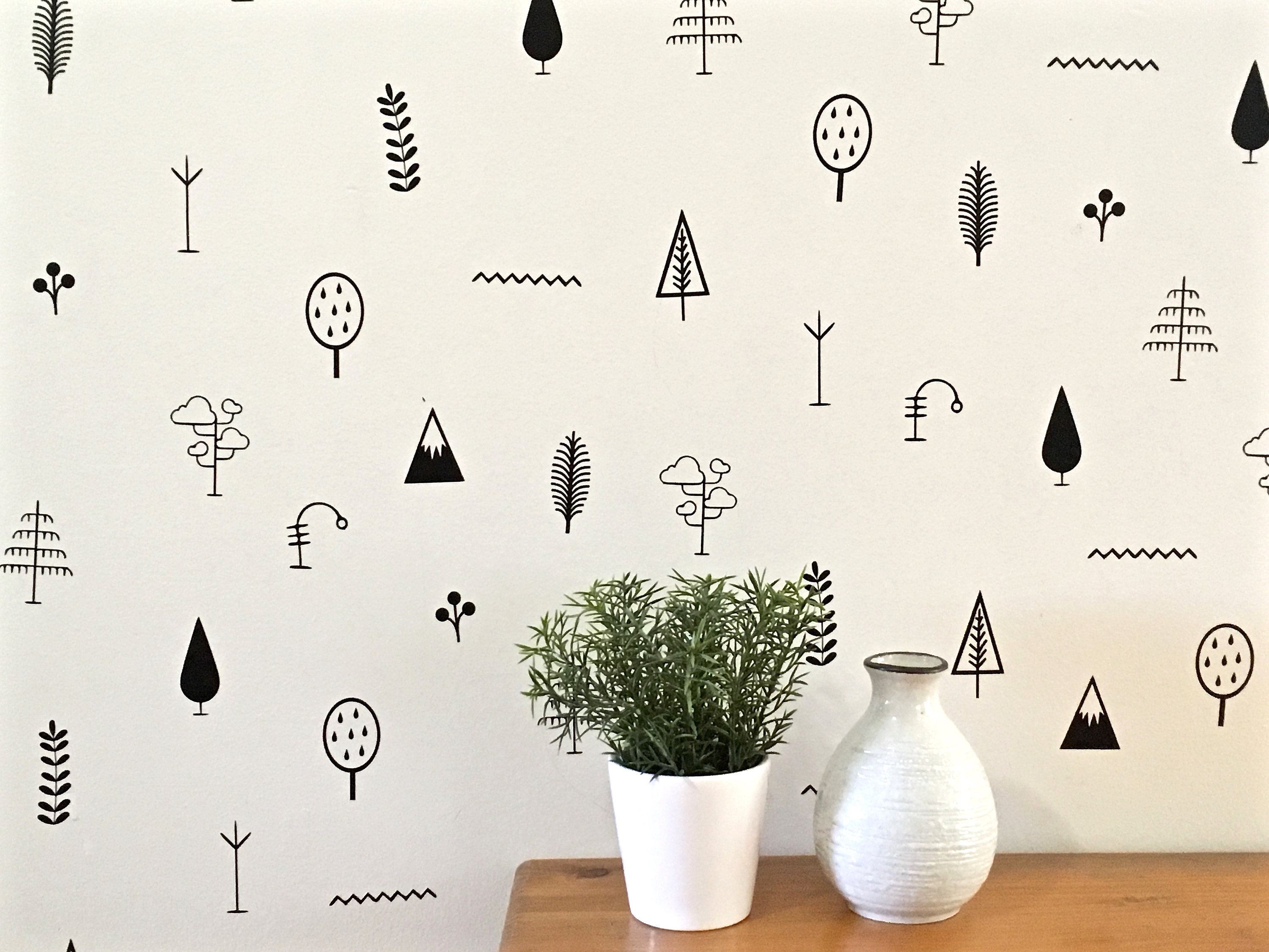 Woodland Wall Decals / Forest Decals Tree Wall Decals Etsy Canada