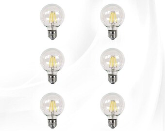 Featured image of post Clear Led Globe Bulbs Cool White - G125 warm white glass flexfilament tm led edison bulb globe light bulb antiqued.