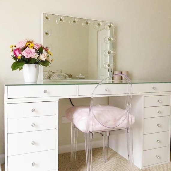 Impressions Vanity Makeup Vanity Table And Mirror With Lights Etsy