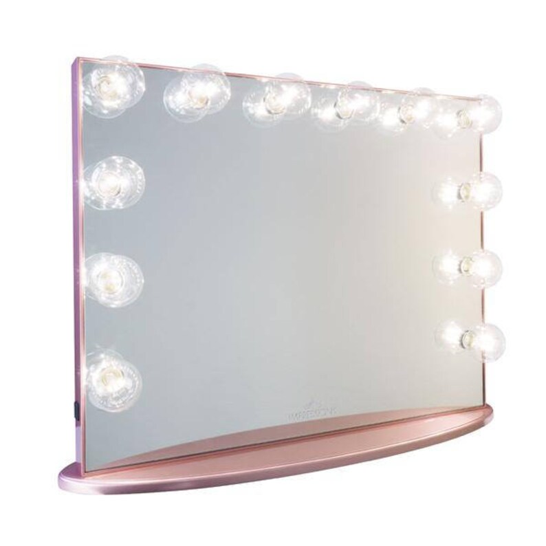 Xl Hollywood Makeup Vanity Mirror With Lights Impressions Glow Plus Dimmer And Base