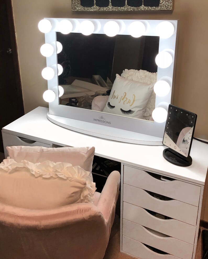 Hollywood Vanity Mirror With Lights For Tabletop Or Wall Mount Impressions Iconic Plus Lighted Makeup Led