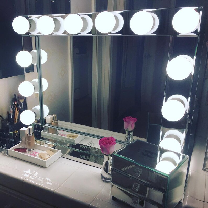 Hollywood Makeup Vanity Mirror with Lights-Impressions Vanity | Etsy