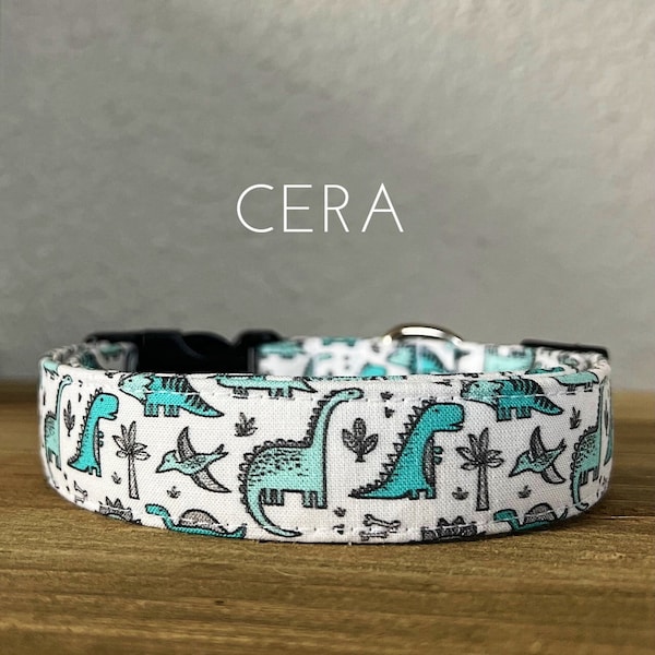 CERA - Dinosaur Dog Collar, Dinosaur, Cat Collar, Cat, Dog, Dinosaur Cat Collar, Bowtie, Bow Tie