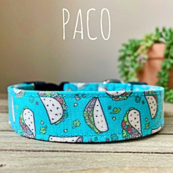 PACO - Taco Collar, Taco Dog Collar, Mexican Dog Collar, Dog Collar, Food Dog Collar, Taco, Bow Tie, Bowtie