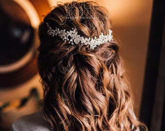 Bridal Hair Vine, silver Hair vine, Wedding hair accessories, Wedding Ideas, wedding hair vine