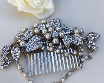 Wedding Hair Accessories, Silver Bridal Comb, Bridal comb