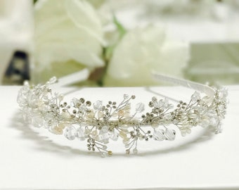 Bridal hair Accessories, Bridal Tiara, Crystal Head Band, Crystal wedding head band