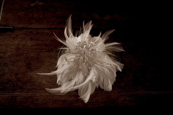 Wedding Hair Accessories Feather Bridal Hair Piece Bridal Etsy