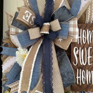 Farmhouse Wreath, Spring Wreath, Wreaths, Mesh Wreath, Spring Decor ...