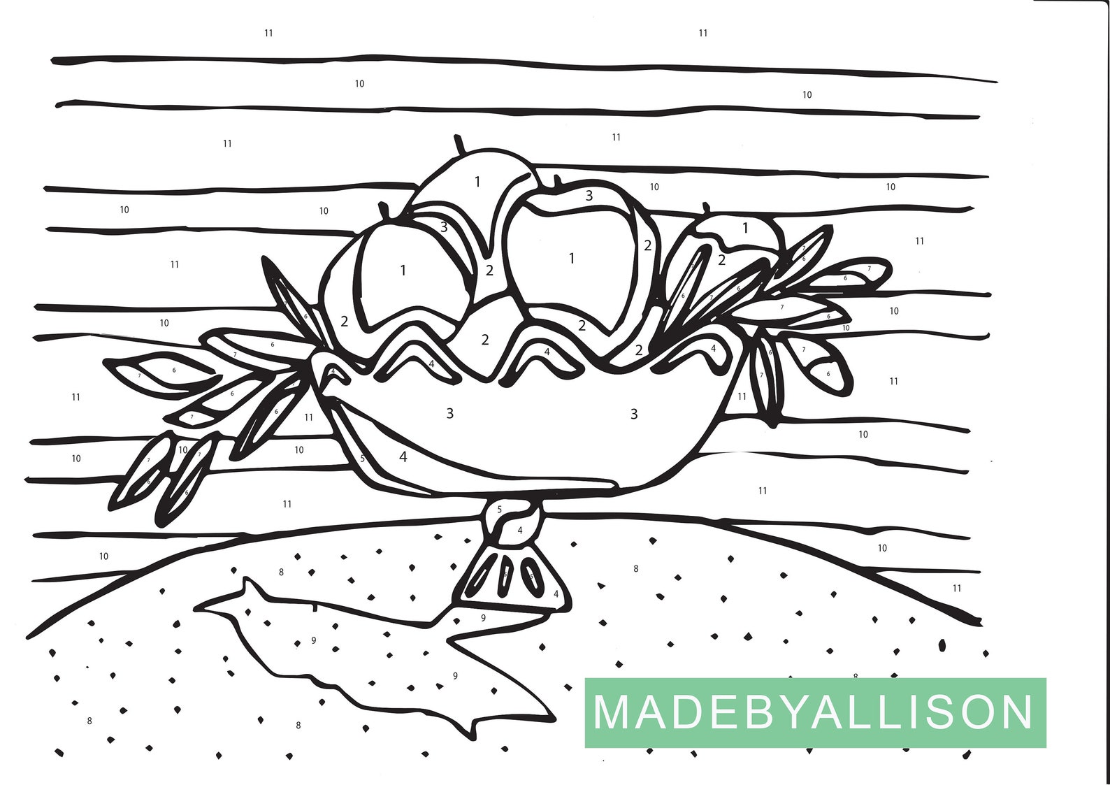 Downloadable Paint By Numbers // Printable Paint By Numbers // Etsy