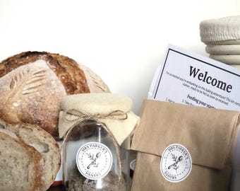 Rye Sourdough Starter Kit | Recipe Guide | Baking Tools | Beginner Gift