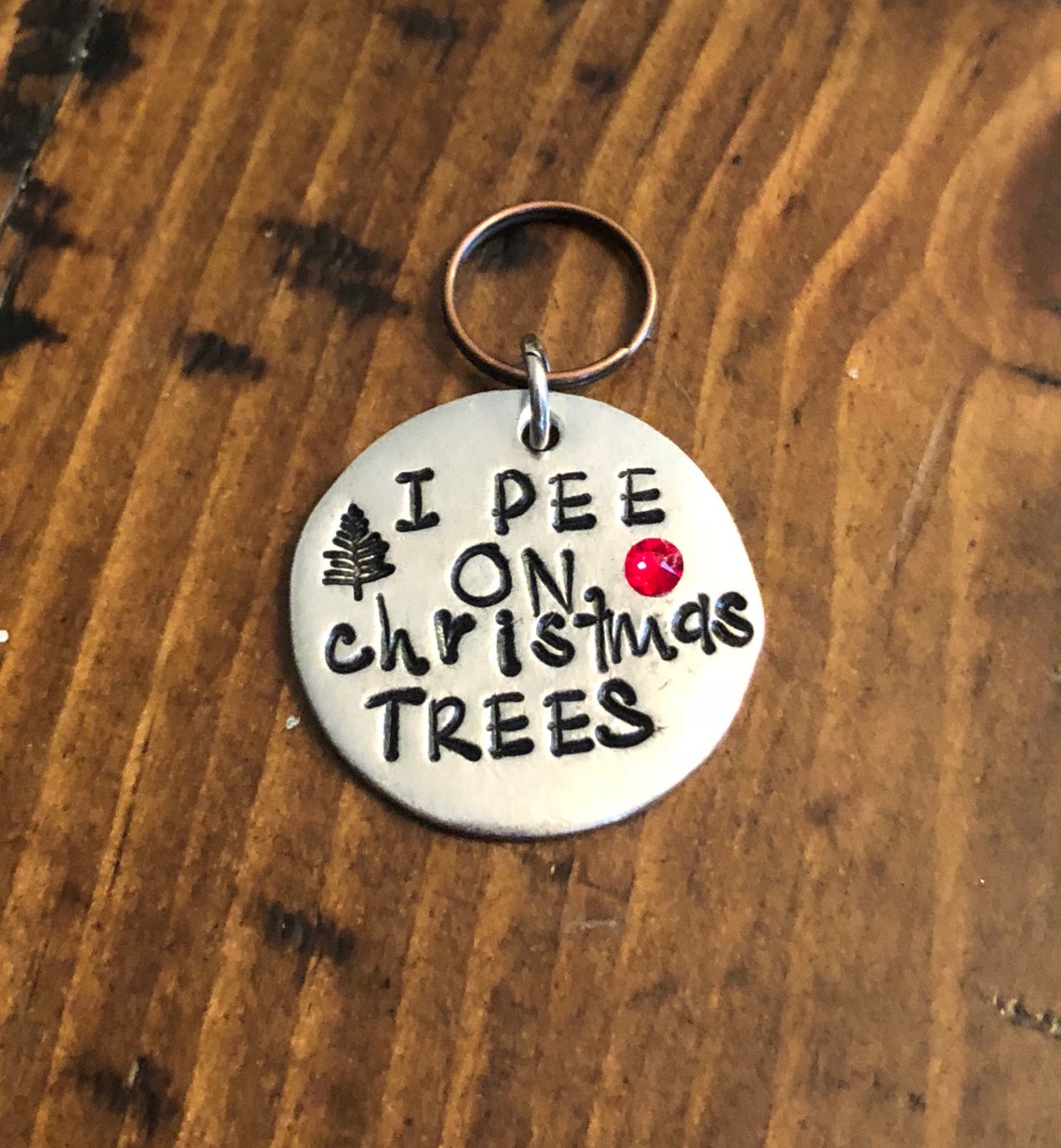 Funny Dog Tag Christmas Dog Tag I Pee on Christmas Trees Dog Etsy