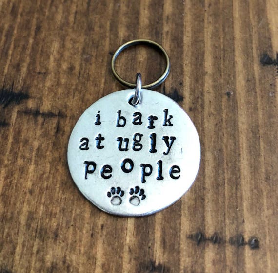 funny dog tags etsy