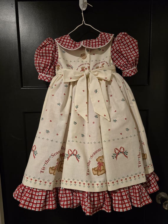 Daisy Kingdom Christmas Dress, Raggedy Christmas Border, With Buttons  Coordinating Fabric, Sz 3 and Matching Doll Dress for 18" Doll - Etsy Israel
