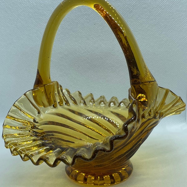 Fenton Glass Basket Etsy