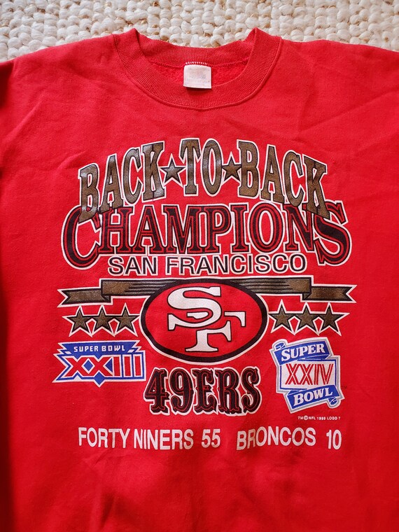 San Francisco 49ers Vintage Super Bowl XXIV Crewn… - image 4