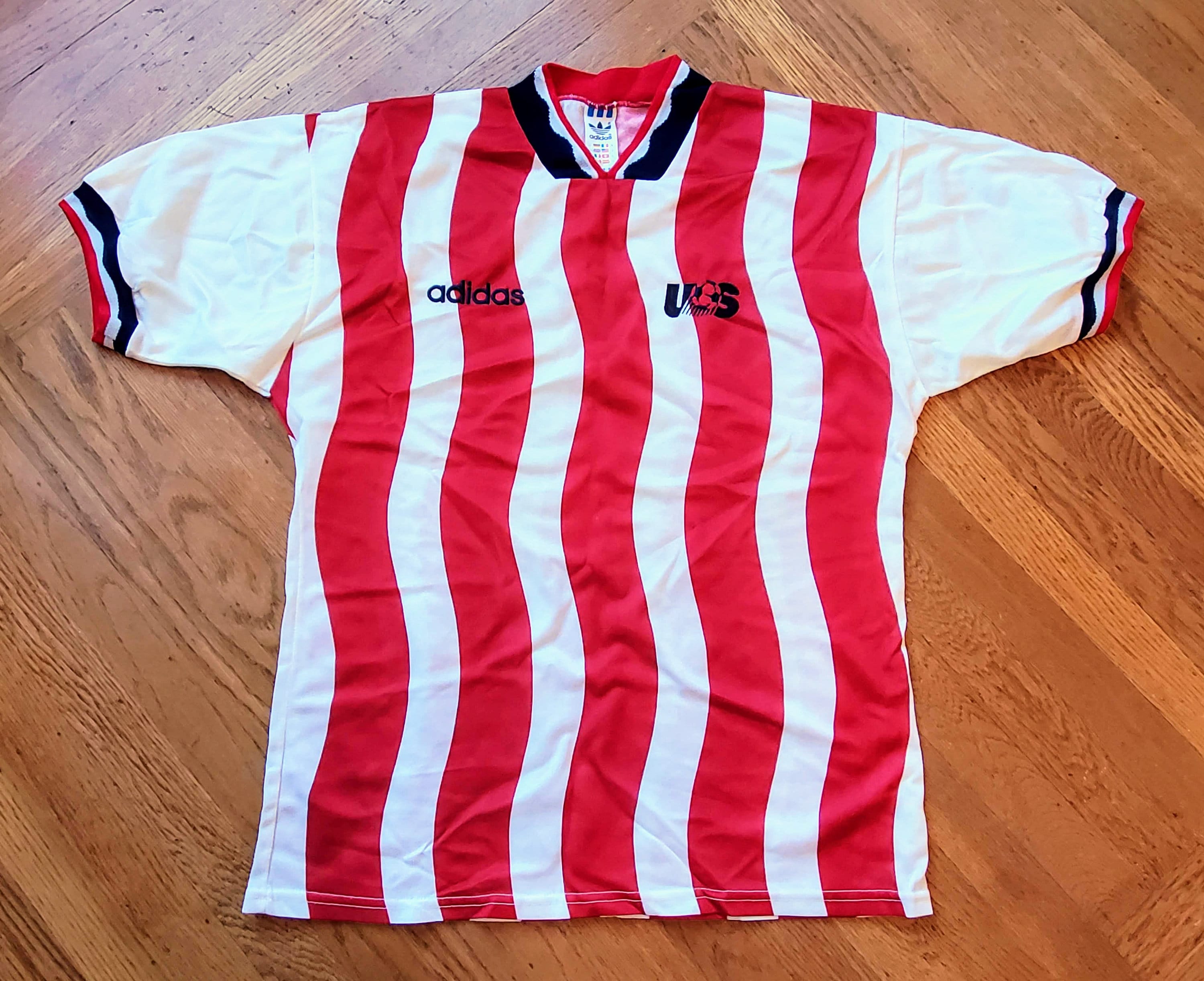 Vintage USA Adidas Soccer Jersey 1994 World Cup L Rare USMNT -