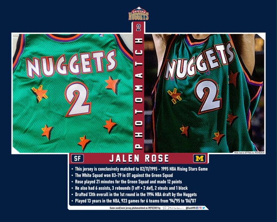 Jalen Rose 1995 Rising Stars Game Worn Jersey 48 + 3 Authentic