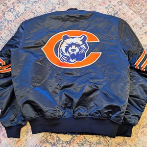 Chicago Bears Vintage Starter Jacket L Rare 90s Satin NFL Backpatch
