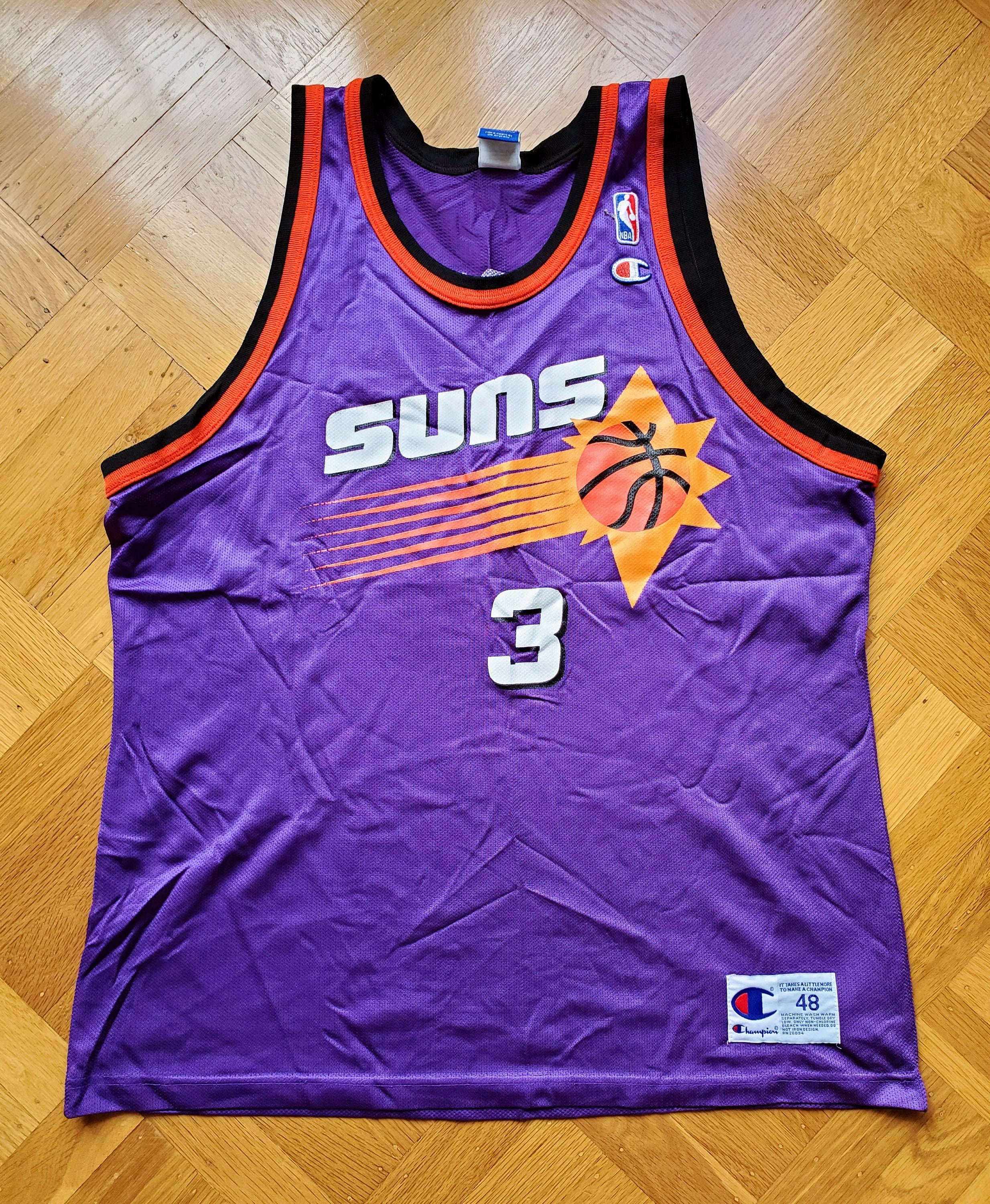 CHARLES BARKLEY PHOENIX SUNS VINTAGE 1990'S CHAMPION SIGNED JERSEY ADULT 48