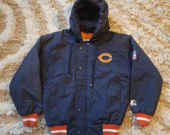 Vintage 1990s Chicago Bears Starter NFL Football Puffer Bomber