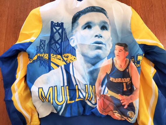 Chris Mullin Vintage Chalk Line Jacket M Rare 90s Golden