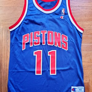 Vintage Champion Joe Dumars Jersey Detroit Pistons NBA Sz 44 - RARE