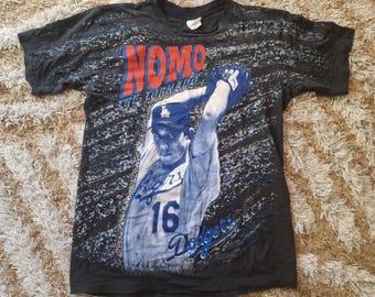 Vintage 90s LA Dodgers Hideo Nomo T-shirt - MLB Size L - Etsy