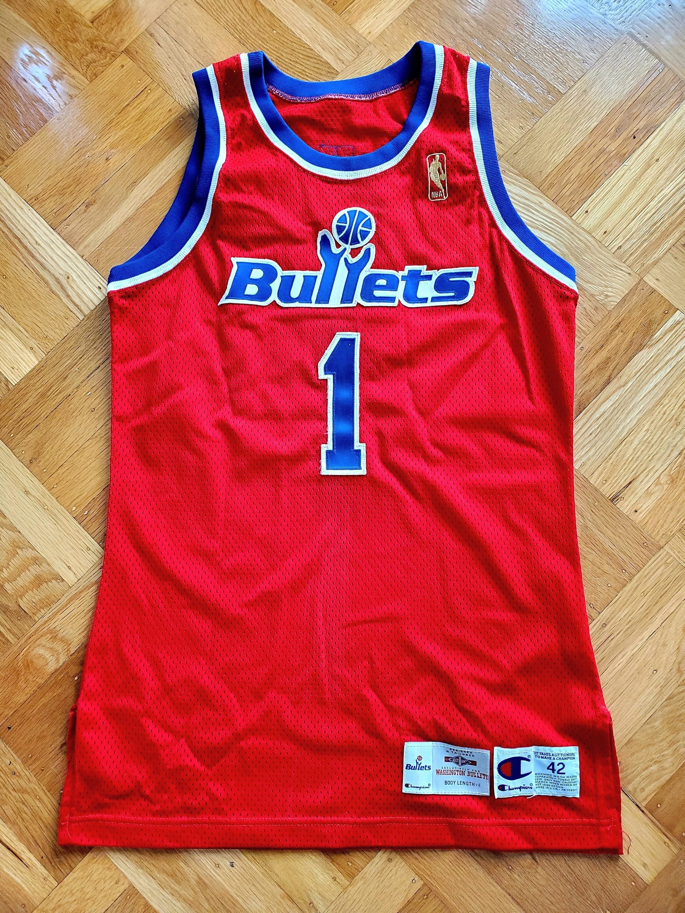 90's Rod Strickland Washington Bullets Authentic NBA Jersey Size