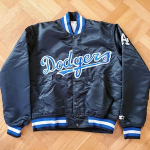 Los Angeles Dodgers Vintage Starter Jacket S Rare 90s Black 