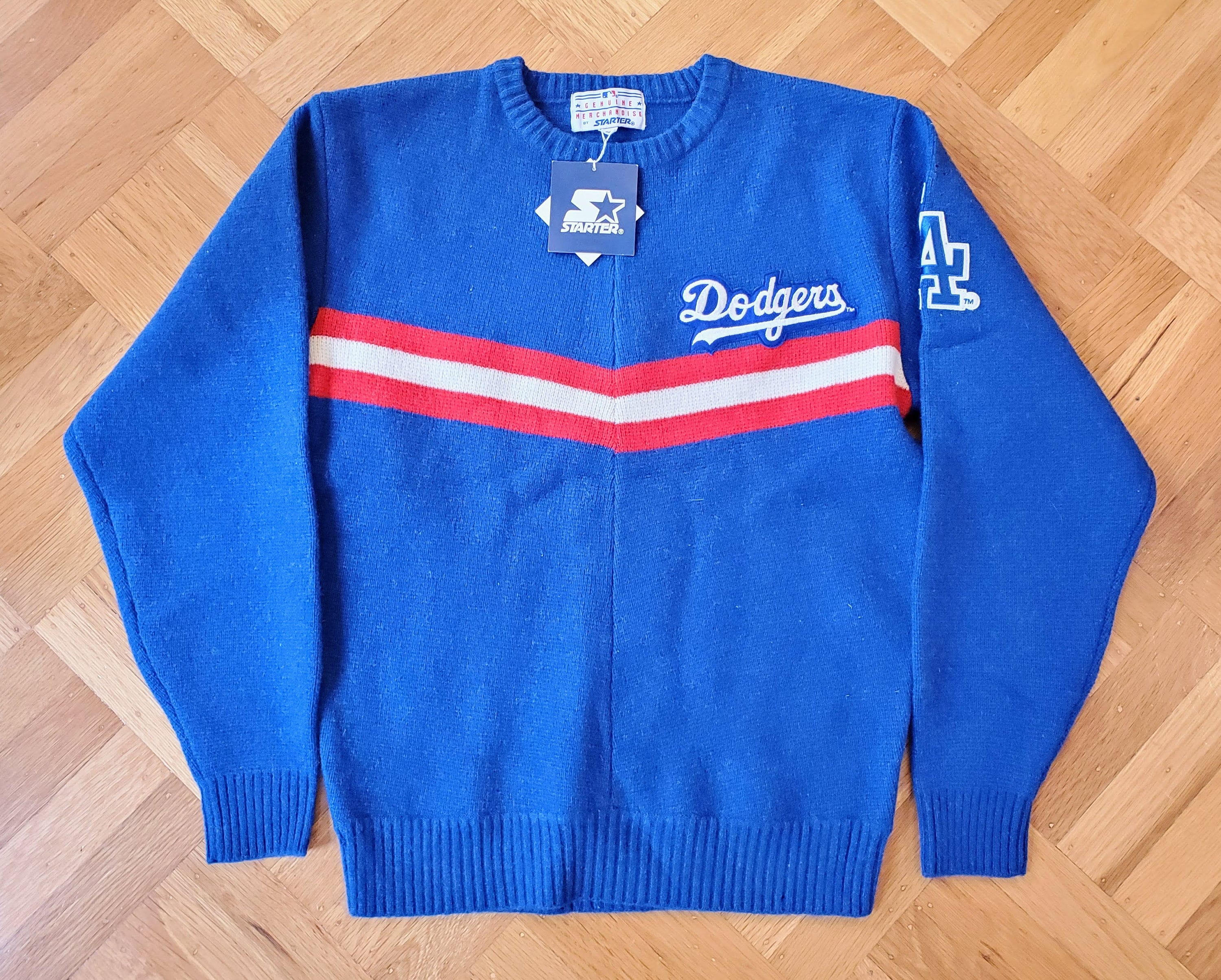 Los Angeles Dodgers Vintage Starter Sweater 90s M Rare Deadstock MLB