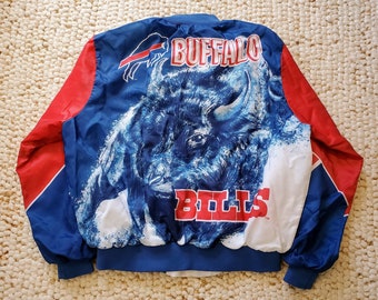 Giacca Buffalo Bills Vintage Chalk Line XL Rara anni '90 Fanimation NFL