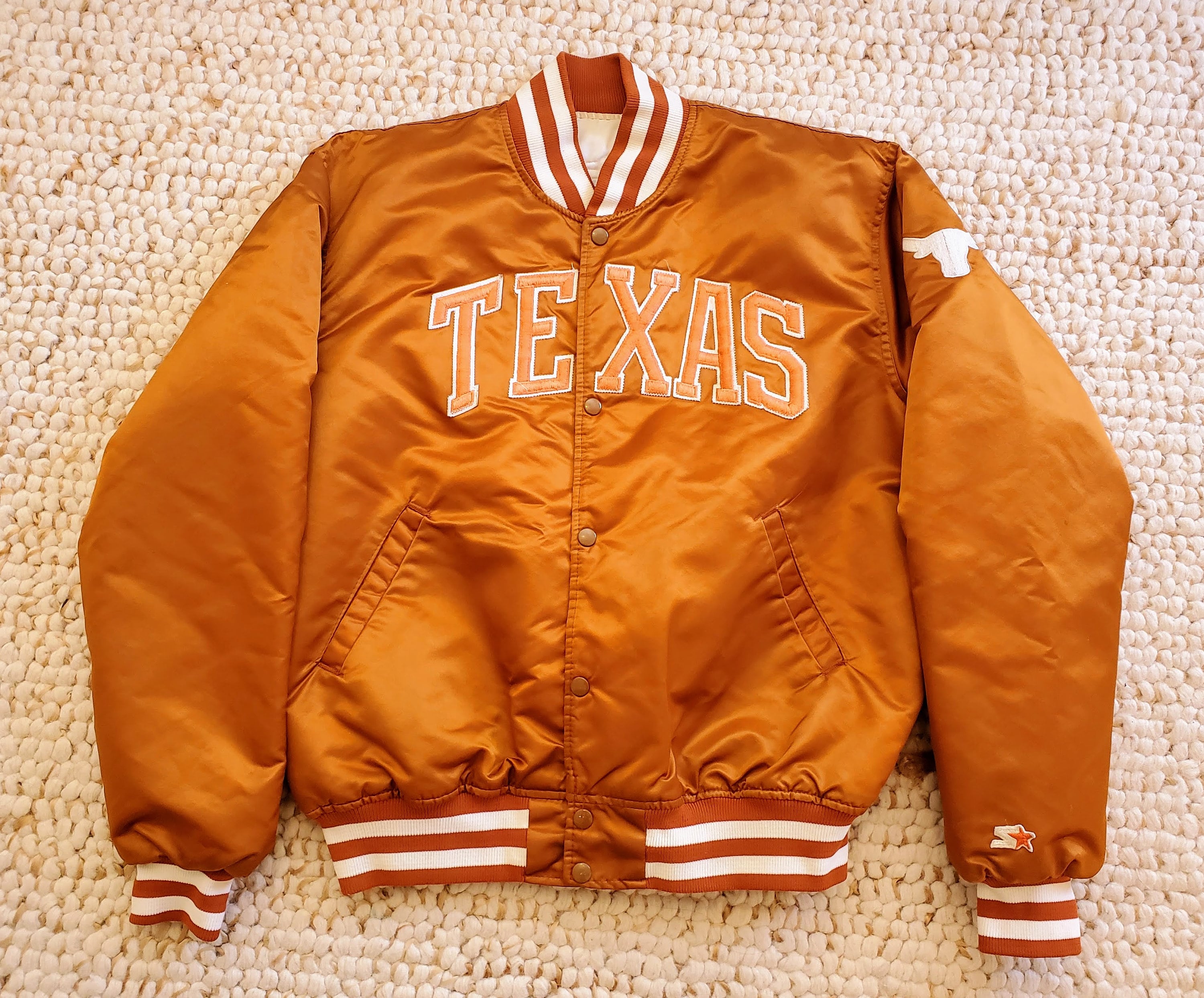 Texas Longhorns Script Vintage-Inspired Bomber Jacket