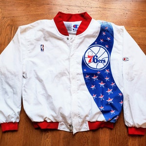 Champion, Jackets & Coats, Vintage Champion Nba Philadelphia 76ers Warm  Up Jacket Size Large