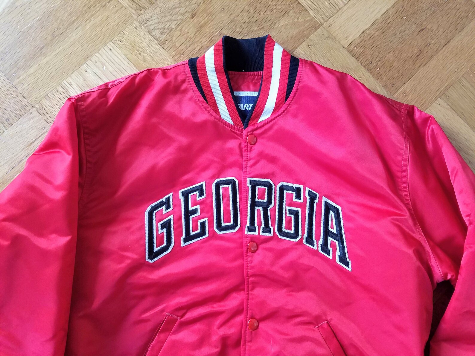 Bulldogs Vintage Starter Jacket L 90s Rare Satin NCAA Etsy