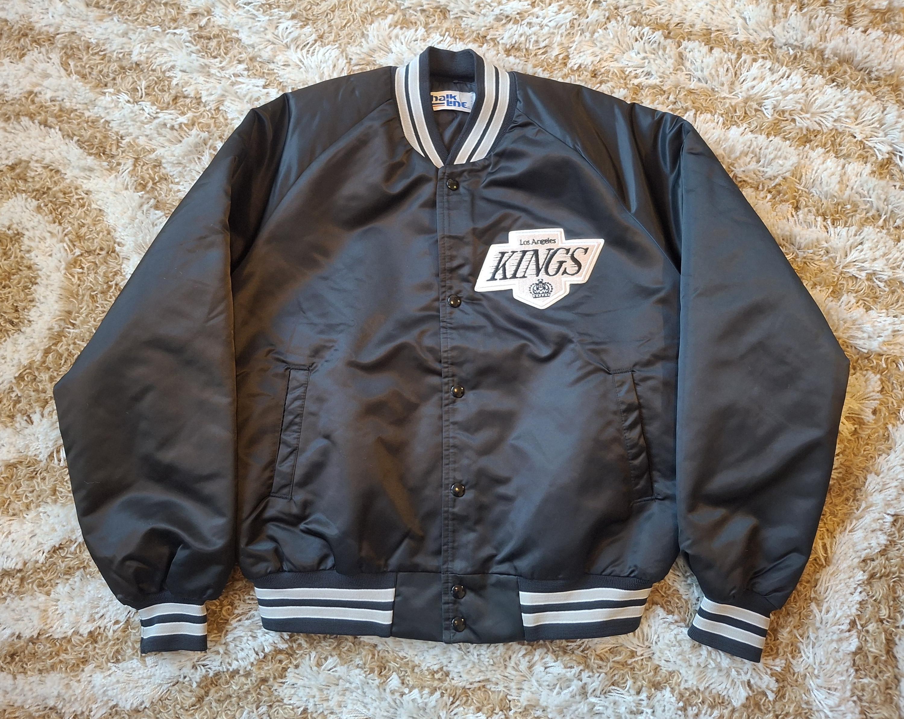 Vintage Los Angeles Kings Jacket Large Black Chalk Line