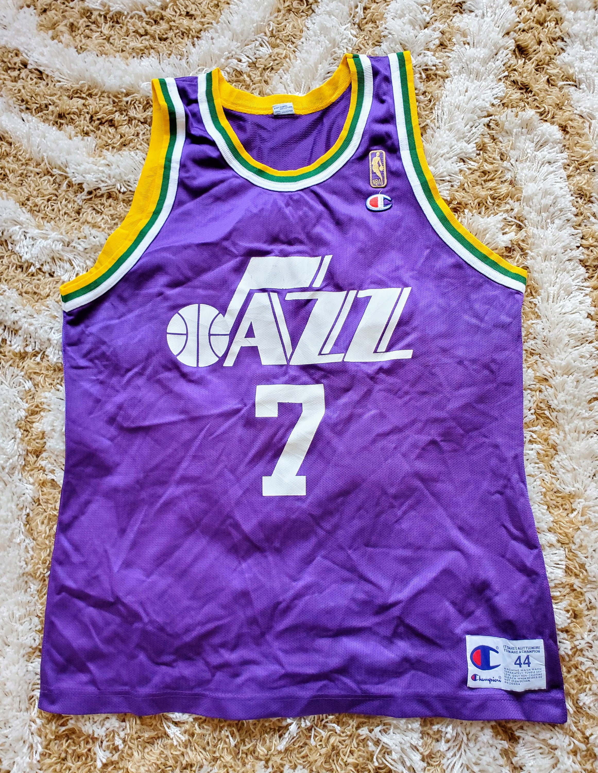 Vintage Pete Maravich New Orleans Jazz Champion Jersey Adult 