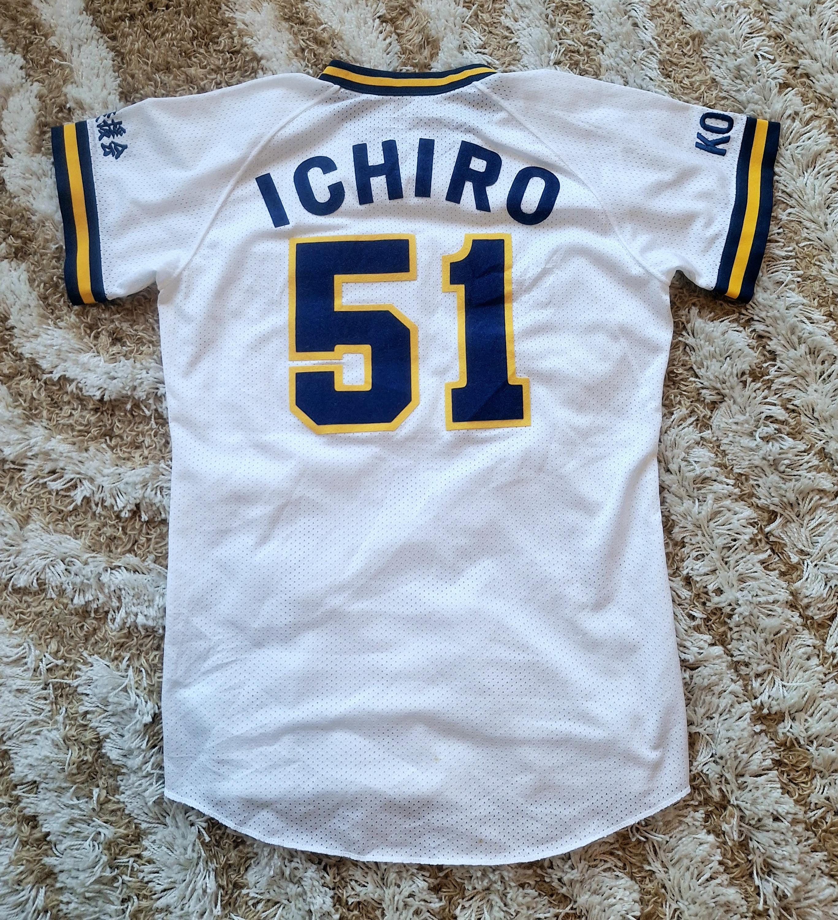 ORIX BLUE WAVE ICHIRO SUZUKI AUTOGRAPHED NAVY JERSEY IS HOLO