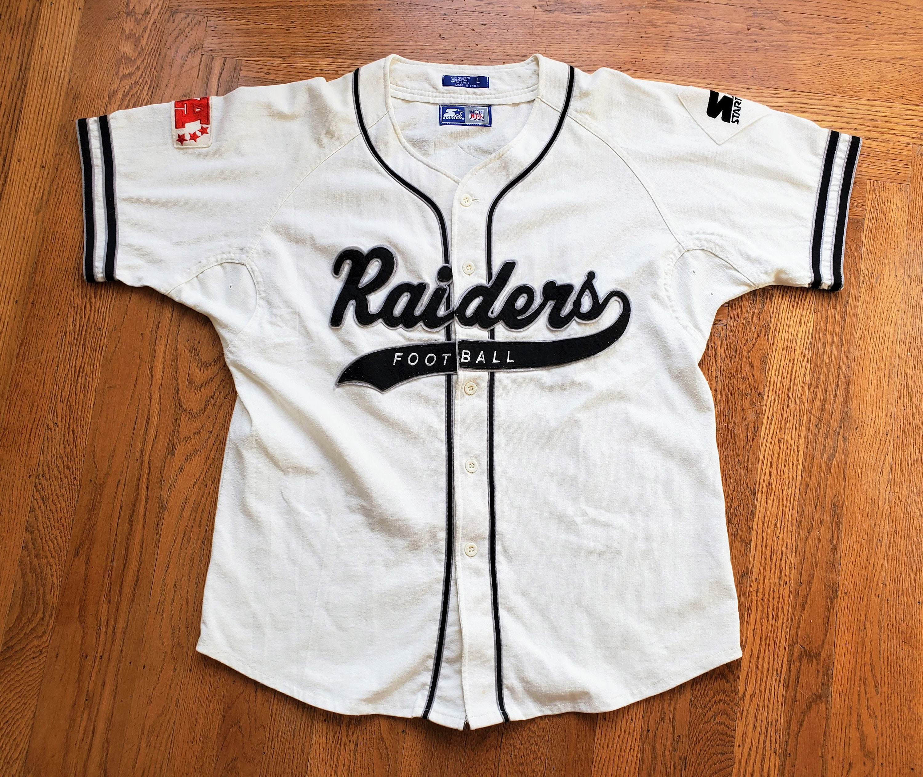 starter raiders baseball jersey