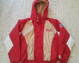 Vintage 1990s San Francisco 49ers Starter Full Zip Puffer Jacket