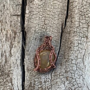 Wire Wrapped Yellow Agate “Cobra”