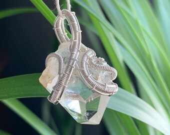 Wire Wrapped Quartz Point “Frost”