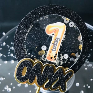 Glitter Shaker Cake Topper