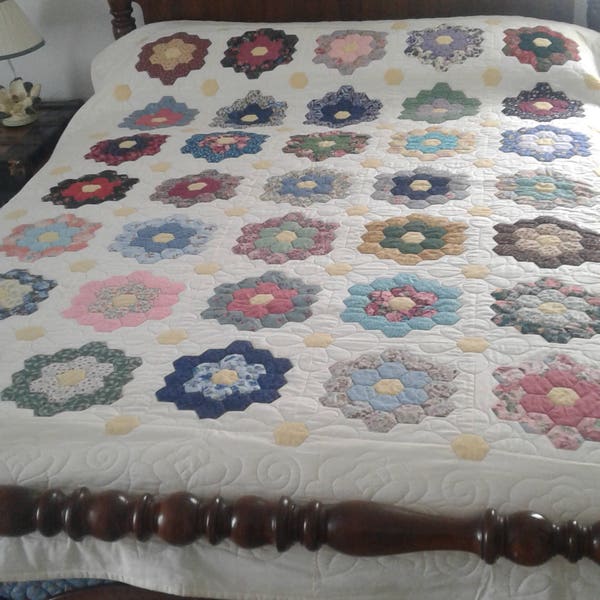 Grandmother's Flower Garden Quilt