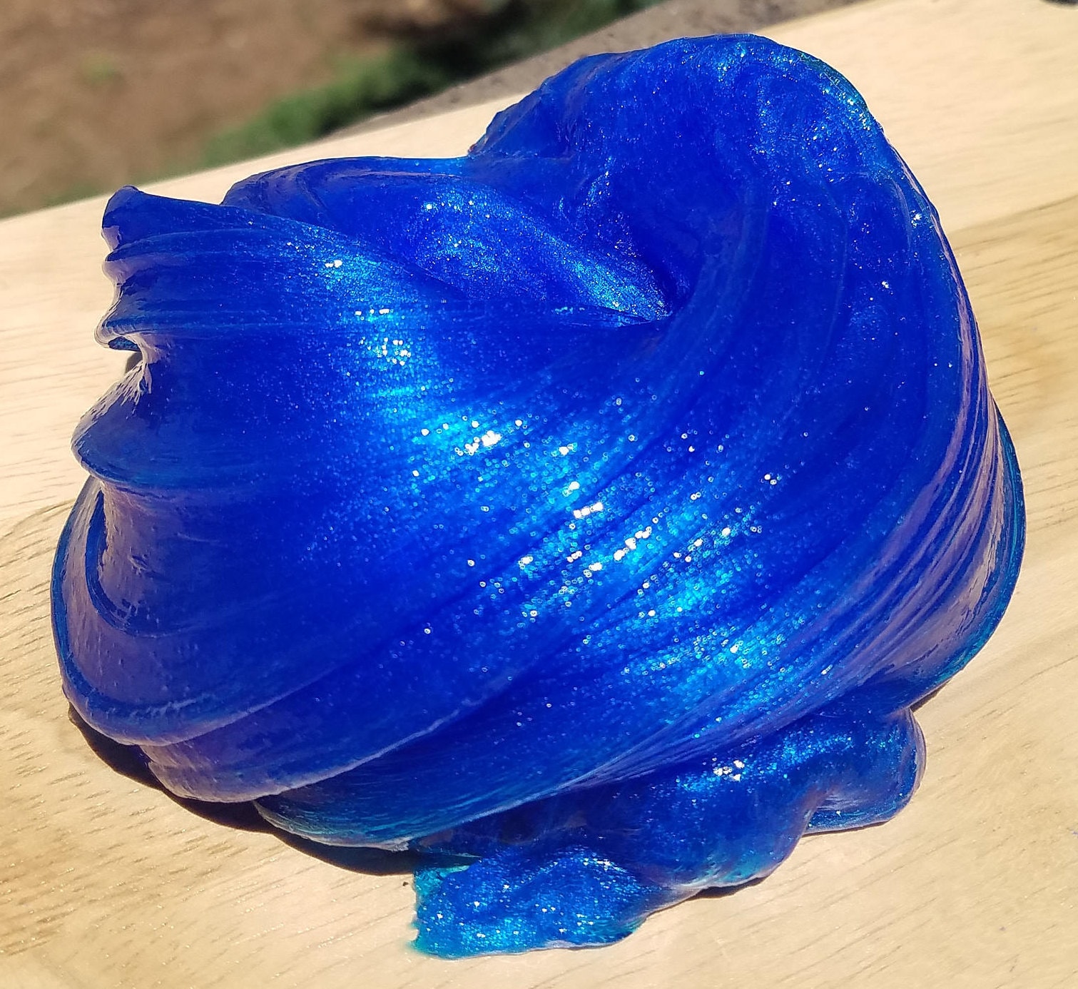 Blue Metallic Slime/clear slime/fluffy slime/butter Etsy