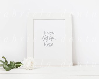 Artwork Display, Mockup Frame, Wood Frame Mockup, Your Design Here | 8x10 | High Res JPG + PSD | Editable PSD, Smart Object